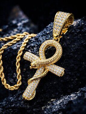 Serpent Ankh Necklace